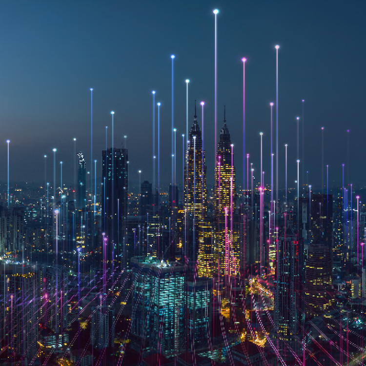 Skyline of a city